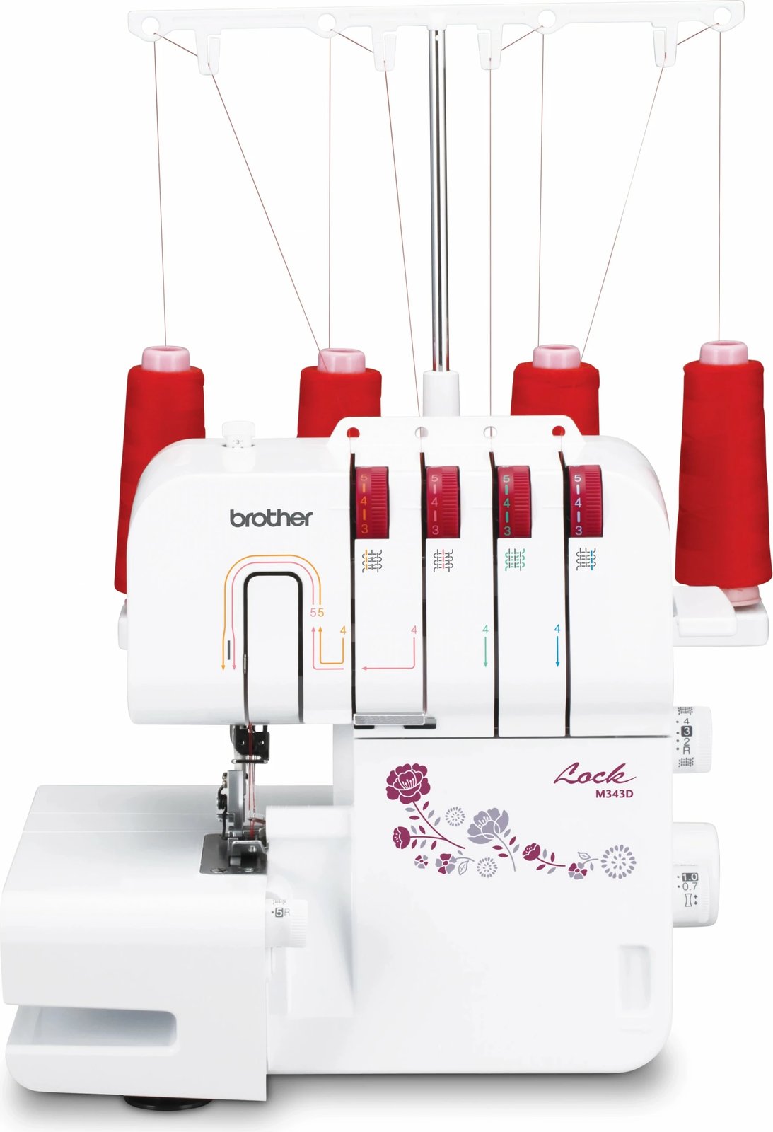 Makine overlock Brother M343D, e bardhë