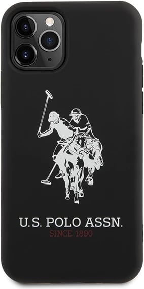 Mbështjellës U.S. Polo Assn. USHCN65SLHRBK për iPhone 11 Pro Max, silikon, i zi