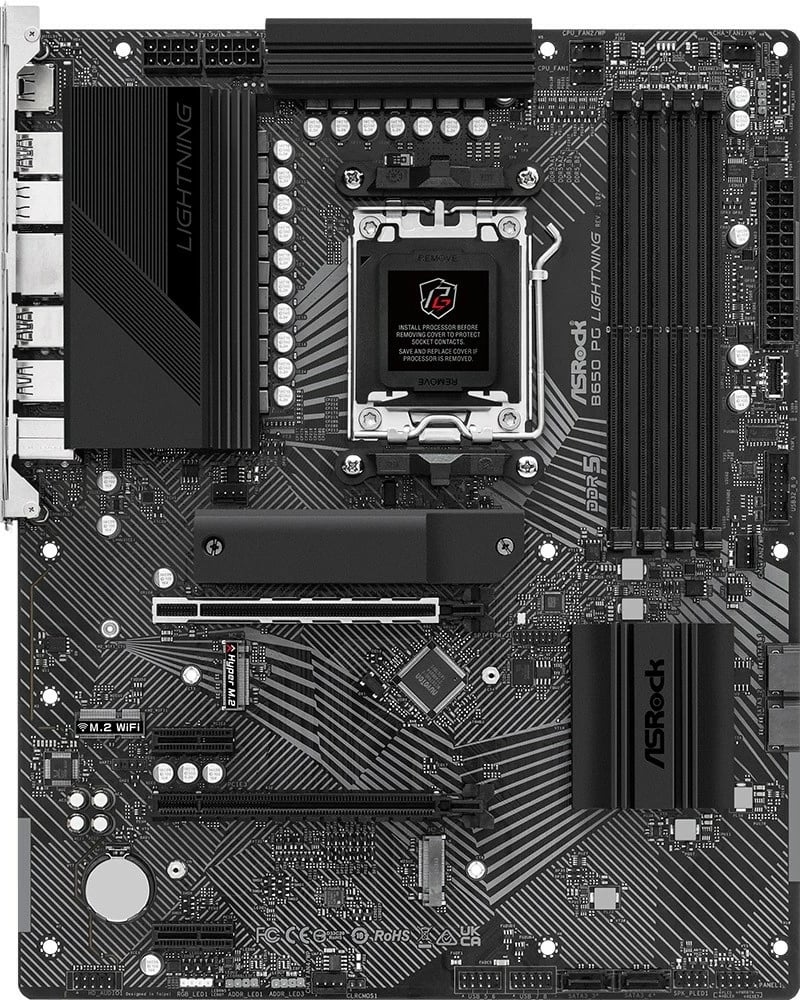 Pllakë amë ASRock B650 PG LIGHTNING, Socket AM5, DDR5, ATX