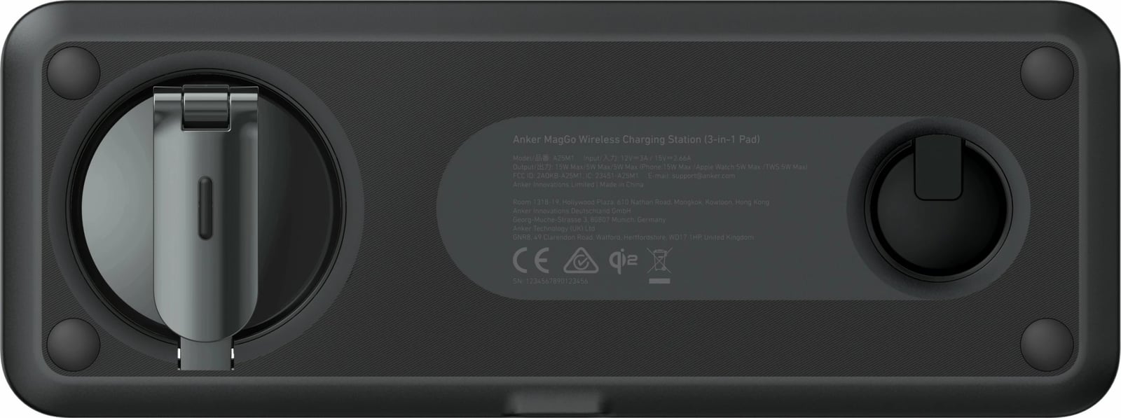 Stacion karikimi Anker MagGo, USB, Karikim pa tel, Ngjyrë e zezë