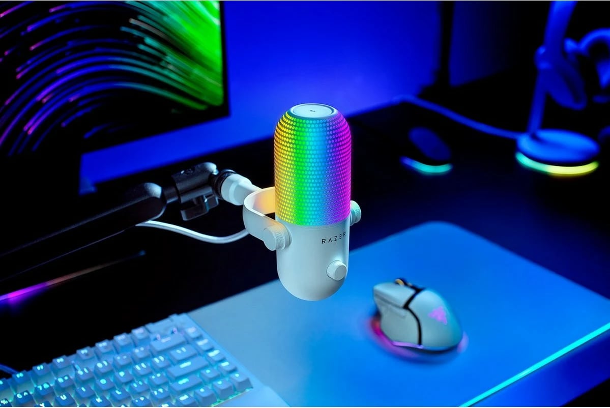 Mikrofon Razer Seiren V3 Chroma i bardhë RGB