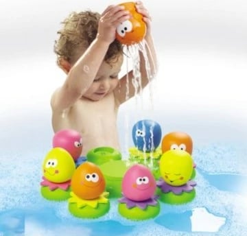 Set lodrash për banjë Tomy Toomies Octopals, plastikë, shumëngjyrëshe