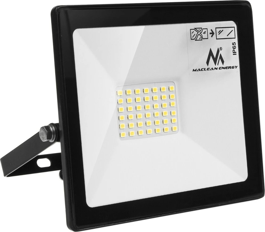 Projektor LED Maclean MCE530 CW, 30 W, 2400 lm, i zi, dritë e bardhë e ftohtë