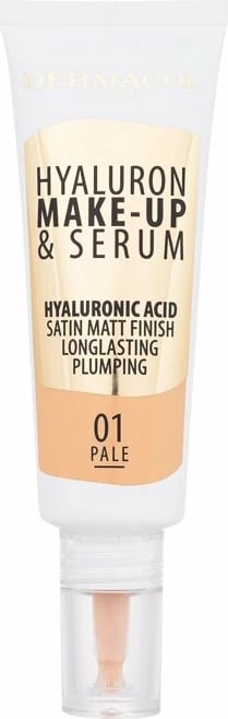 Fondatinë & serum për femra Dermacol Hyaluron 01 Pale, 25g