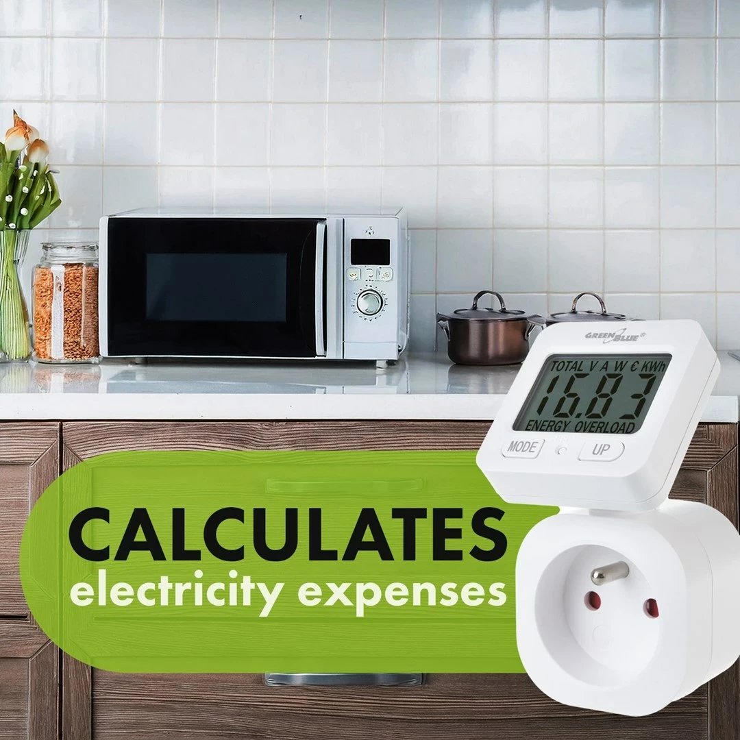Matës energjie GreenBlue GB615 E, 16A, max. 3680W, i bardhë