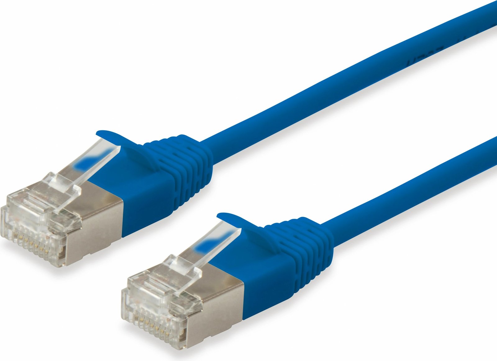 Kabllo rrjeti EQUIP Cat6a F/FTP Slim 0.5m kaltër