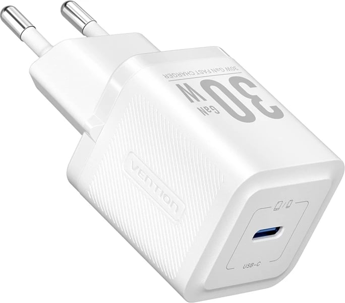 Karikues rrjeti Vention FEZB0-EU, 30W, USB-C, i bardhë