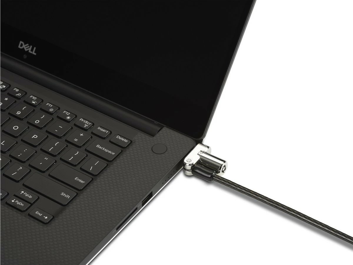 Kabllo sigurie Kensington Universal 3-në-1 me çelës, 1.8m, e zezë/metal