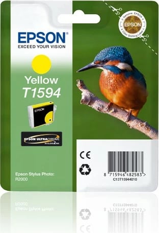 Toner Epson T1594, UltraChrome Hi-Gloss2, 17ml, e verdhë