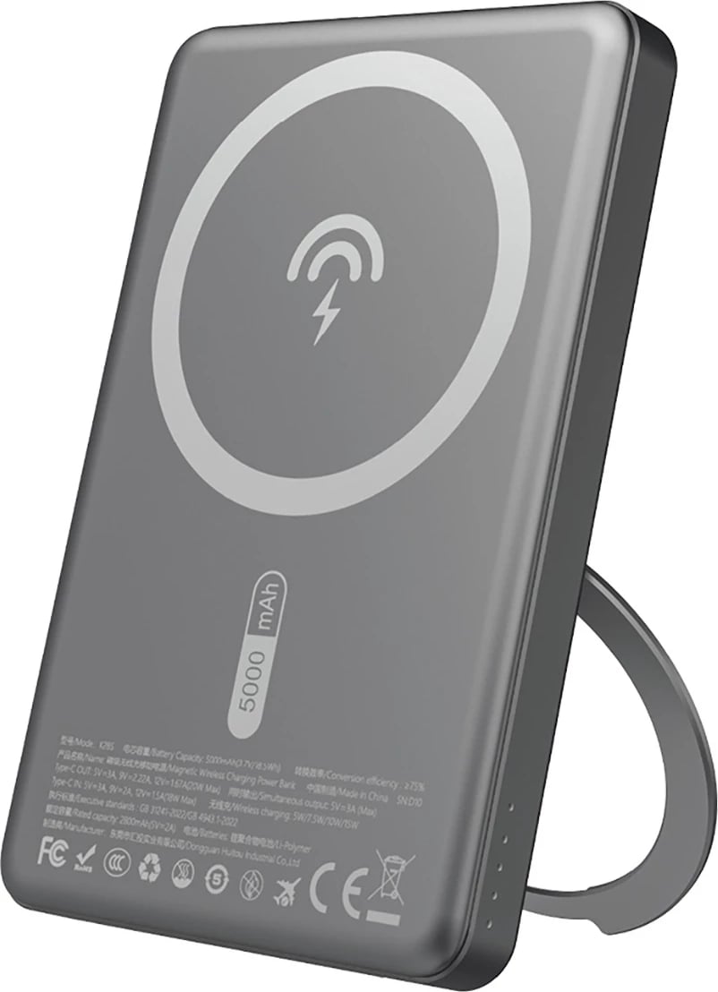 Powerbank Dudao K28S, 5000mAh, MagSafe, 20W PD, Gri
