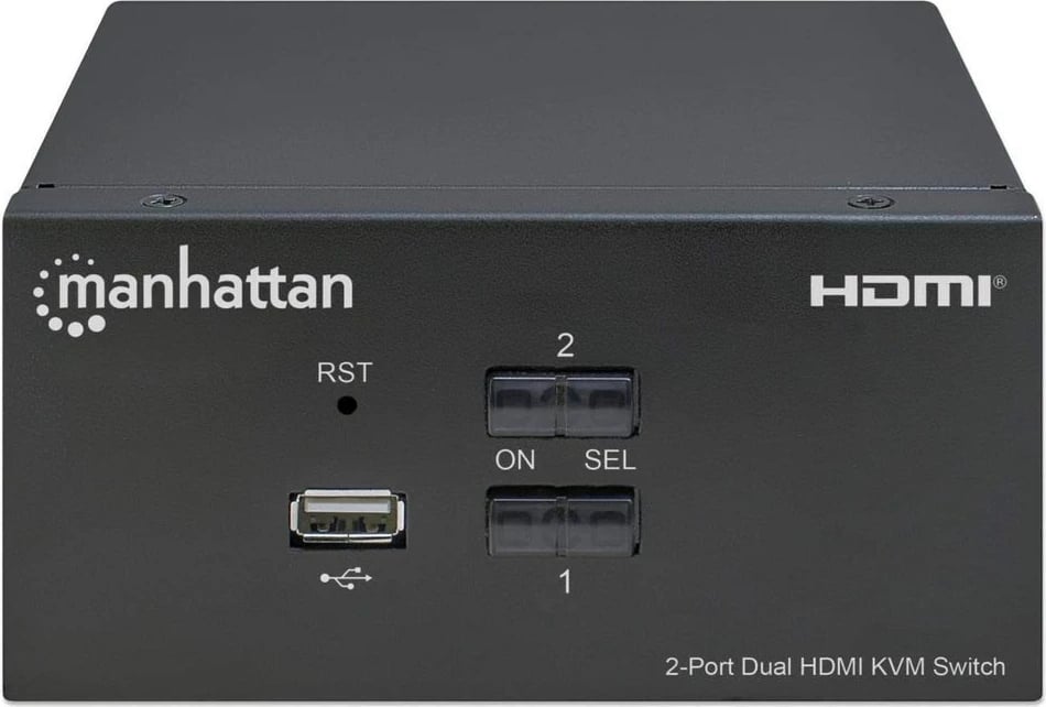 Switch KVM Manhattan 2-Port HDMI, USB, 4K, i zi
