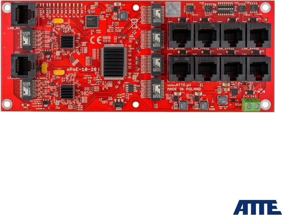 Switch Atte xPoE-10-20A-OF, 10 porta, PoE