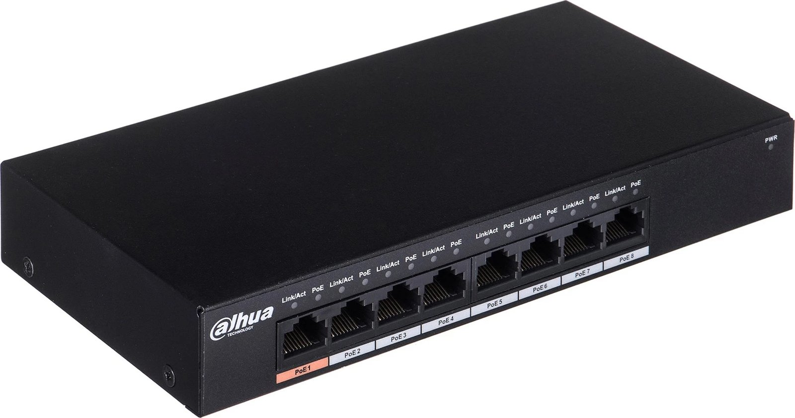 Switch DAHUA PFS3008-8GT-96, 8 porta Gigabit Ethernet, PoE, i zi