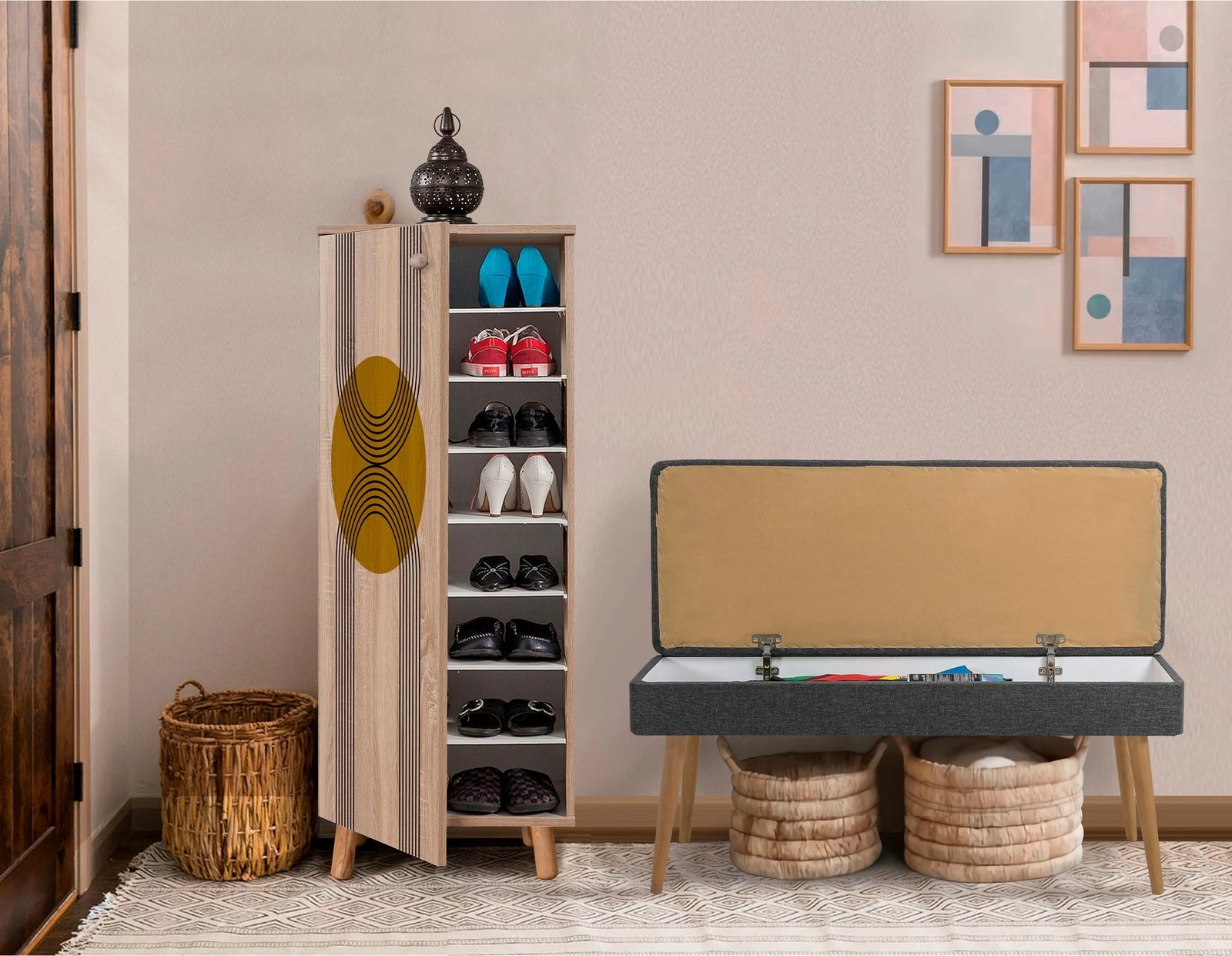 Set mobiljesh për korridor, Sonomo & antracit, Skye Decor, 907-1053