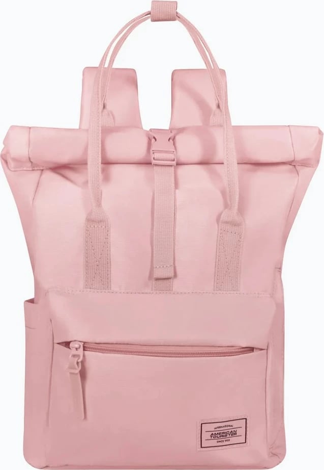 Çantë shpine American Tourister Urban Groove Pastels Roll Top, 17L, Rozë pastel