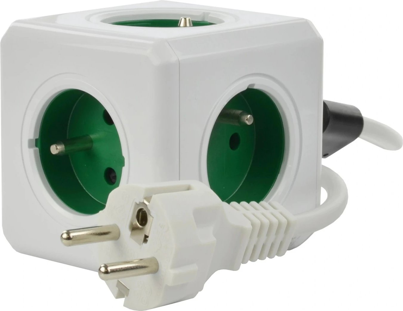 Zgjatues rryme Allocacoc PowerCube Extended Type E, 1.5 m, 5 dalje, Bardhë