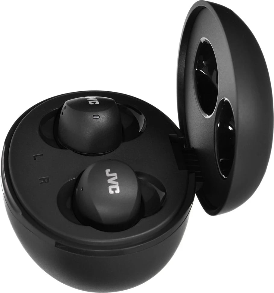 Kufje pa tela JVC HA-A6T, Stereo (TWS) për biseda dhe muzikë, Bluetooth, të zeza