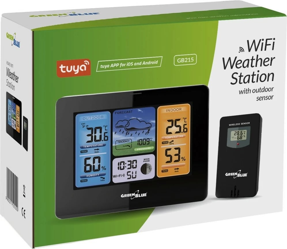 Stacion moti WiFi GreenBlue GB215, me sensor pa tela, i zi