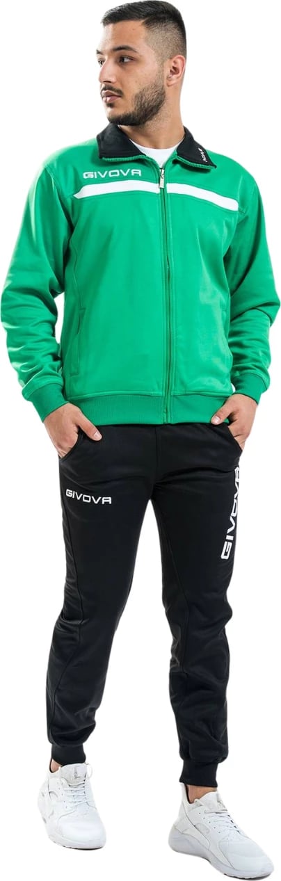 Trenerka unisex Givova, e gjelbër e zezë