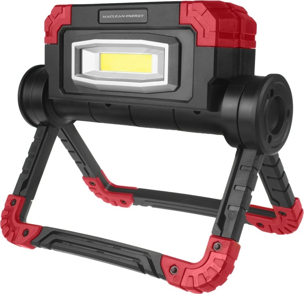 Llambë pune Maclean MCE439, LED COB, 300 lm, 3 mënyra ndriçimi, IP44, 6500K, e zezë/kuqe