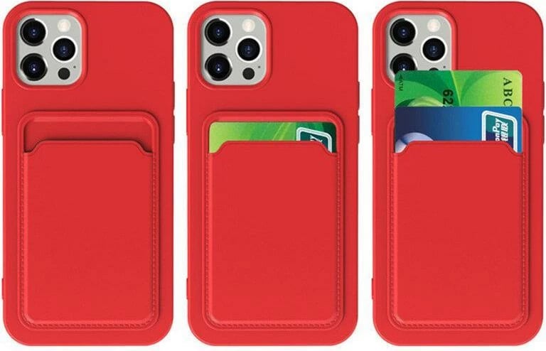 Mbështjellës Hurtel për Samsung Galaxy S22+, silikon me xhep për kartela, i zi