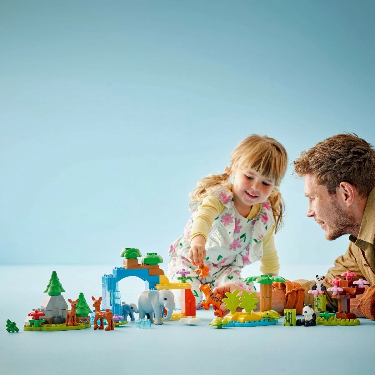 Set lodrash LEGO DUPLO 3n1 Wild Animals Family 10446, 92 pjesë, plastikë