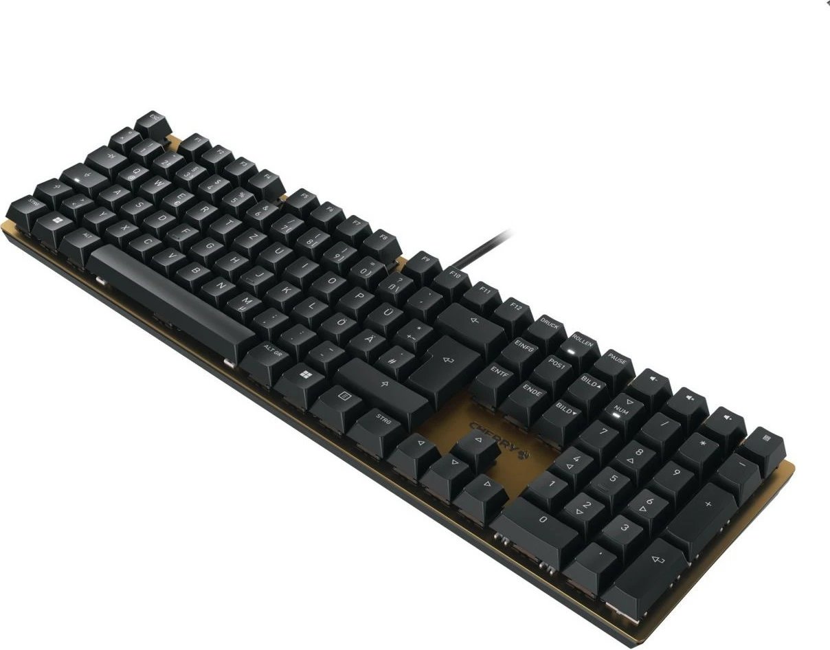 Tastierë mekanike Cherry KC 200 MX, USB, QWERTZ, e zezë, bronz