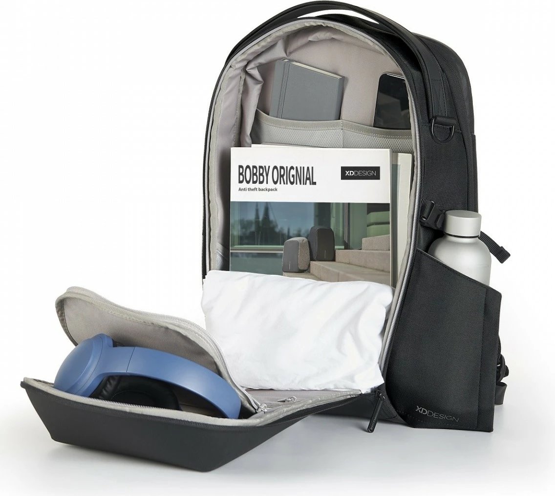 Çantë shpine XD DESIGN Bizz Backpack P705.931, 18-25L, për laptop 16", e zezë