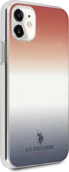 Mbështjellës U.S. Polo Assn. USHCN61TRDGRB për iPhone 11, Pattern Gradient, kuqe/blu