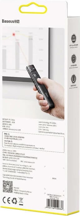 Telekomandë prezantimi Baseus Orange Dot me tregues lazer, USB/USB-C, Gri