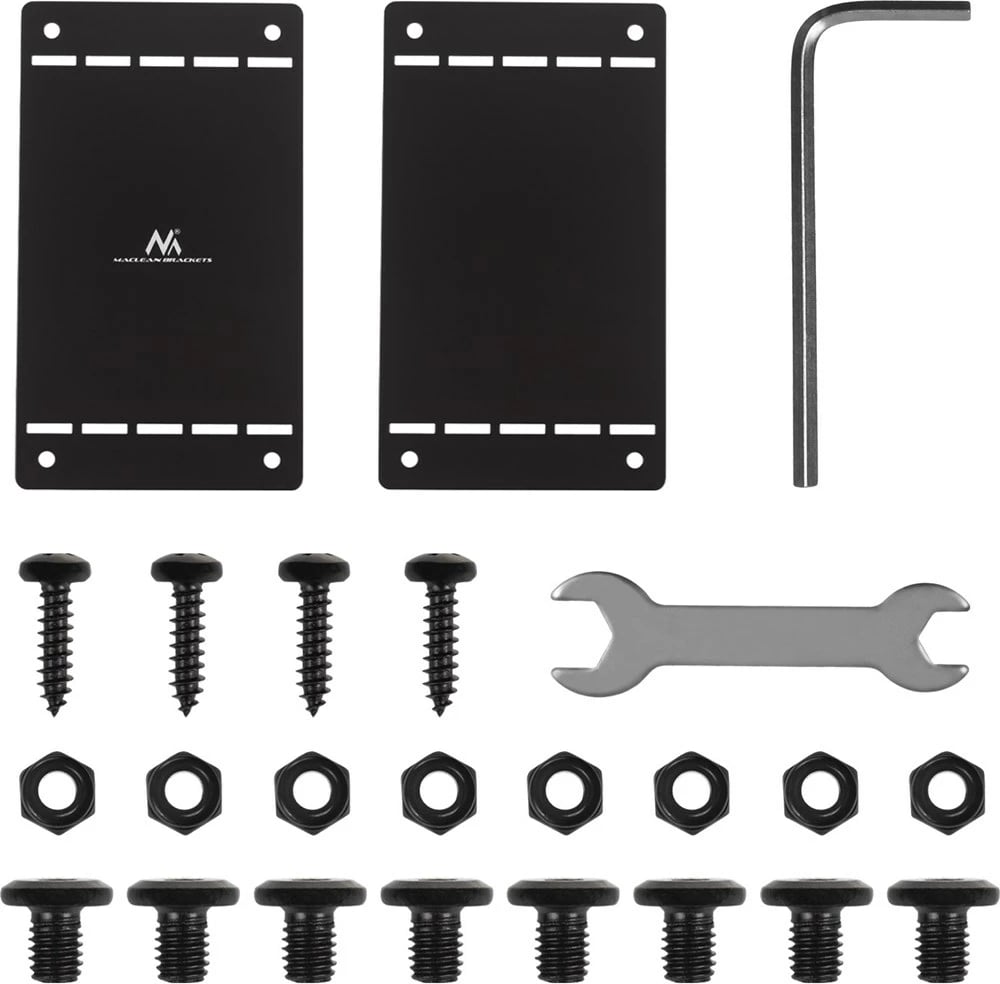 Organizues kabllosh nën-tavolinë Maclean MC-107 B, çelik, i zi