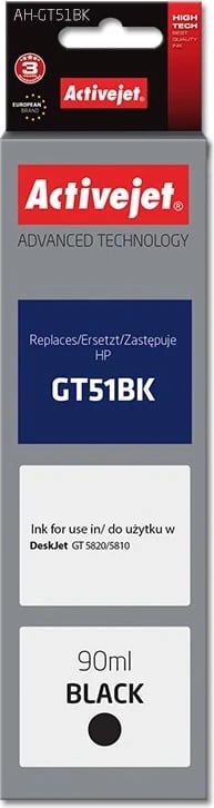 Ngjyrë për printer Activejet AH-GT51Bk ink, 90 ml, e zezë