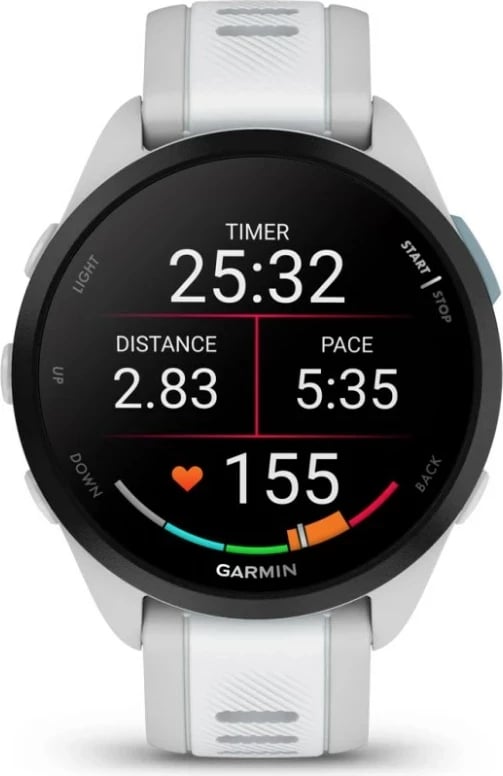 Smartwatch Garmin Forerunner 165, 1.2" AMOLED, GPS, Silver