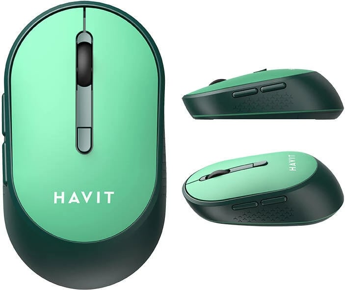 Maus wireless Havit MS78GT-G, 6 butona, 3200 DPI, USB-C, i gjelbër
