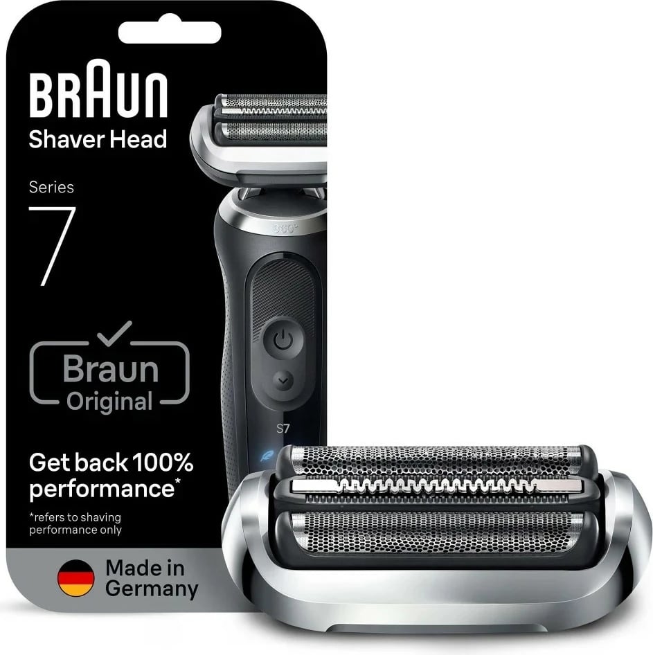 Kokë zëvendësuese makinës rroje Braun Kombipack 74S, Series 7, argjend