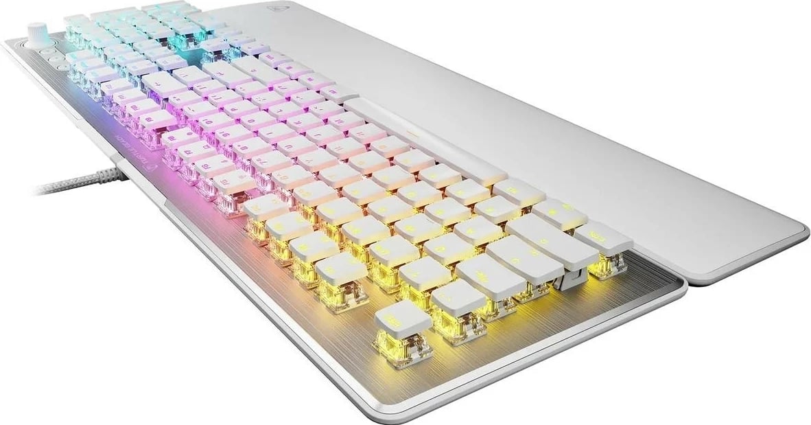 Tastierë Turtle Beach Vulcan II, e bardhë, mekanike, RGB