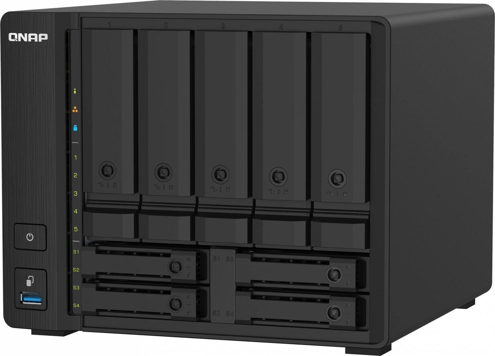 NAS QNAP TS-932PX-4G, 9 slote, 4GB RAM, 2x10GbE, 2x2.5GbE, e zezë
