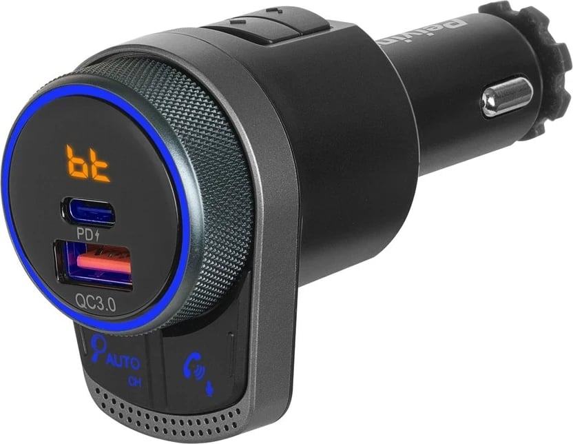 Transmetues FM për vetura Peiying URZ0486 me Bluetooth dhe dy porta USB