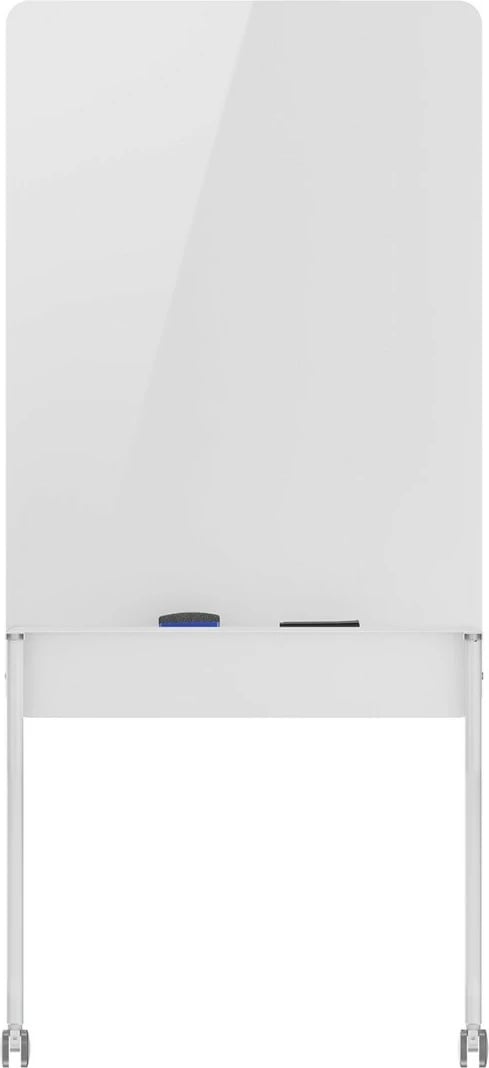 Tabelë shkrim-fshirëse, Ergo Office, ER-305, 119x79 cm, lëvizëse me rrota, jo magnetike, orientim vertikal, me marker dhe sfungjer, e bardhë