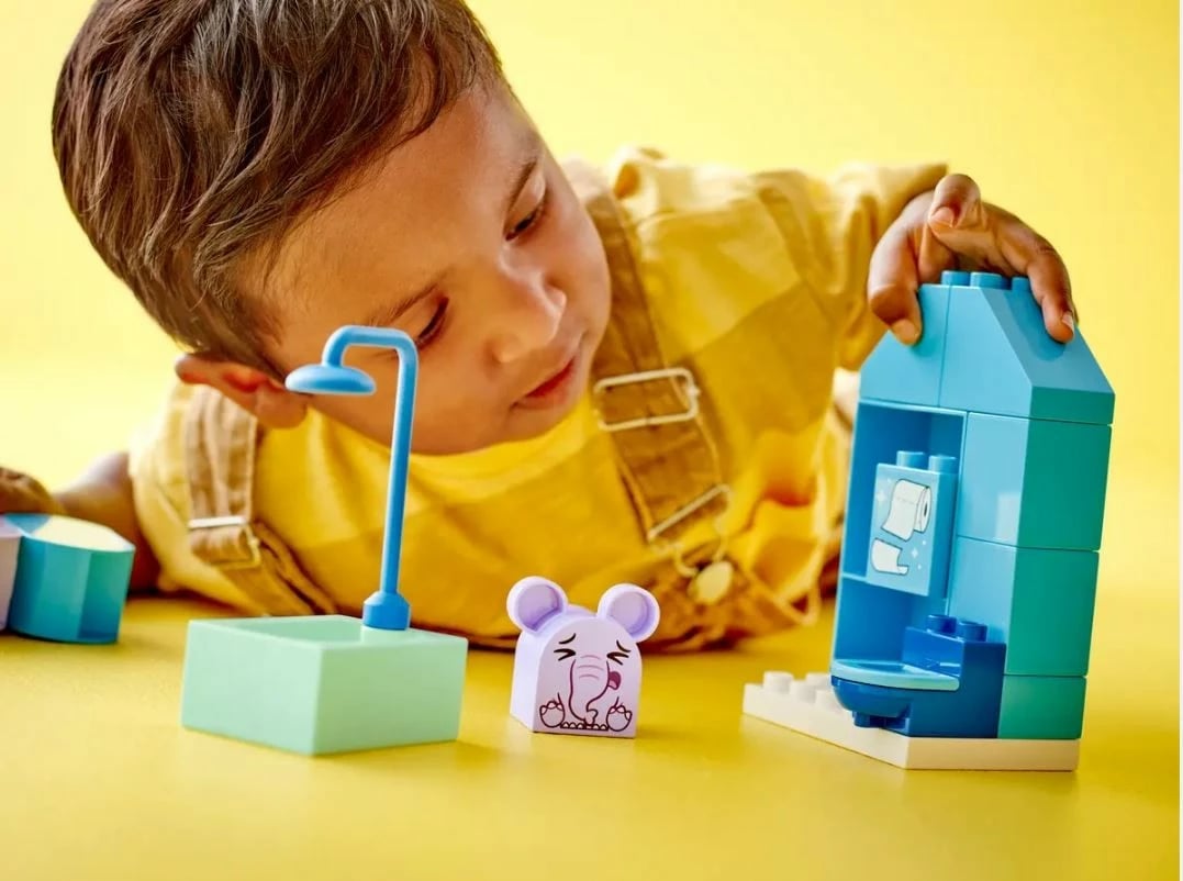 Set lodrash LEGO DUPLO 10413 Daily Activities Bath, 15 pjesë, plastikë, për fëmijë, shumëngjyrësh