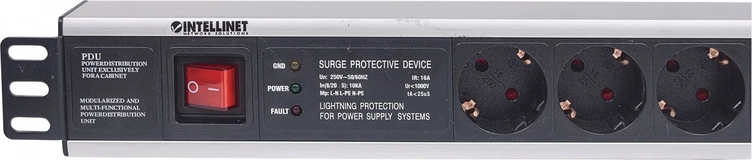 Prizë PDU Intellinet, 19'', 1.5U, 3m
