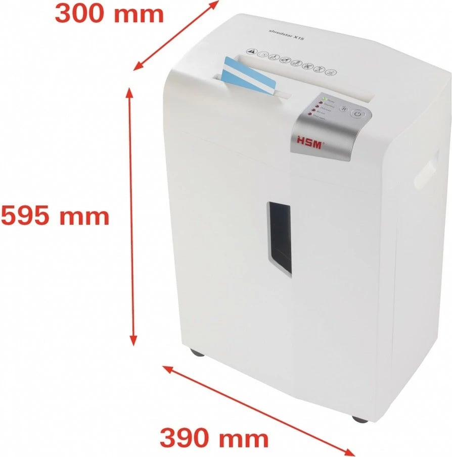 Makineri shkatërruese dokumentesh HSM shredstar X15, 26L, prerje cross-cut, e bardhë