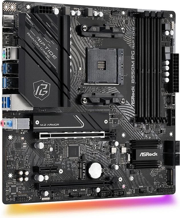 Pllakë amë ASRock B550M PG Riptide, AMD, Socket AM4, 128 GB, E zezë