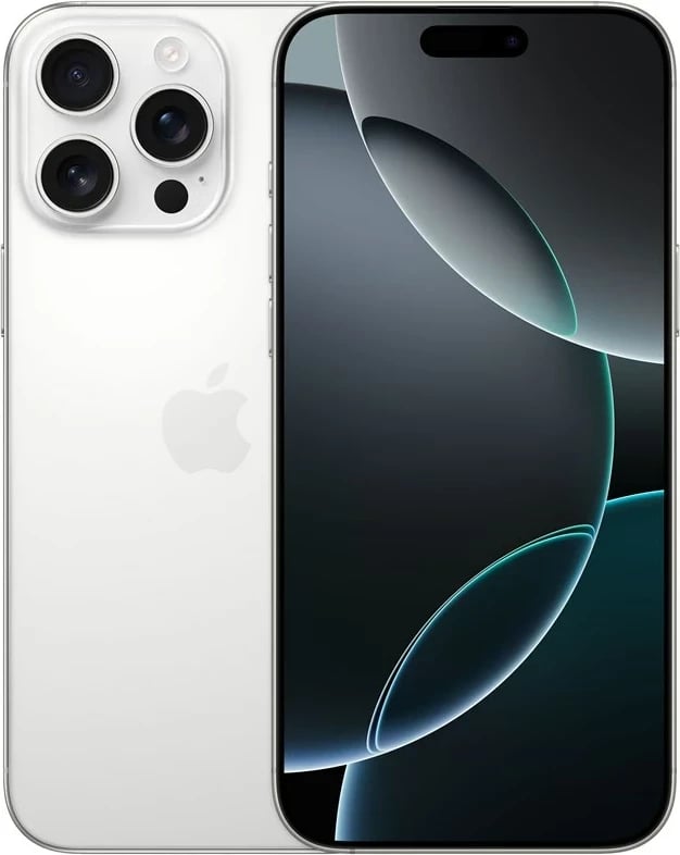 Celular Apple iPhone 16 Pro Max, 256GB, Titanium i Bardhë