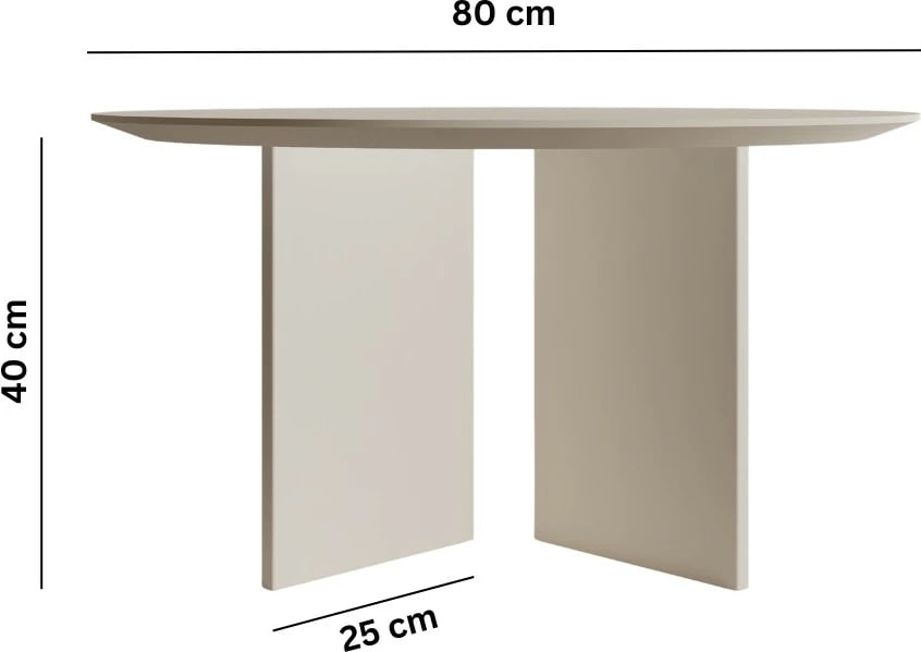 Tavolinë kafeje Skye Decor, Leo 42, krem