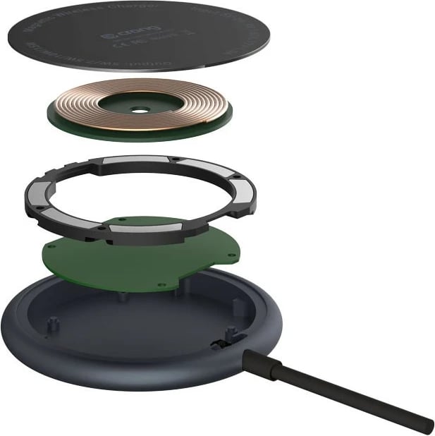 Karikues wireless CRONG MagSpot, 15W, MagSafe, USB-C, Graphite