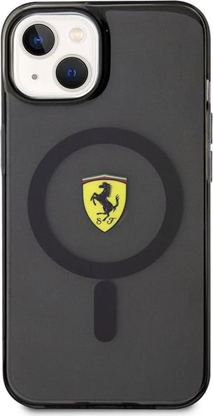 Mbështjellës Ferrari Translucent MagSafe për iPhone 14 6.1", i zi