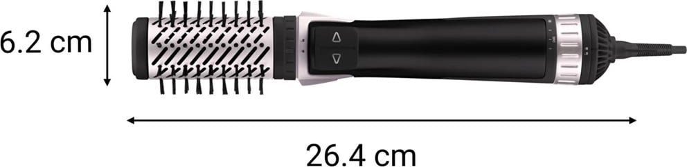 Furçë elektrike për flokë Rowenta Brush Activ' Dry & Style CF9550, 1000 W, e zezë