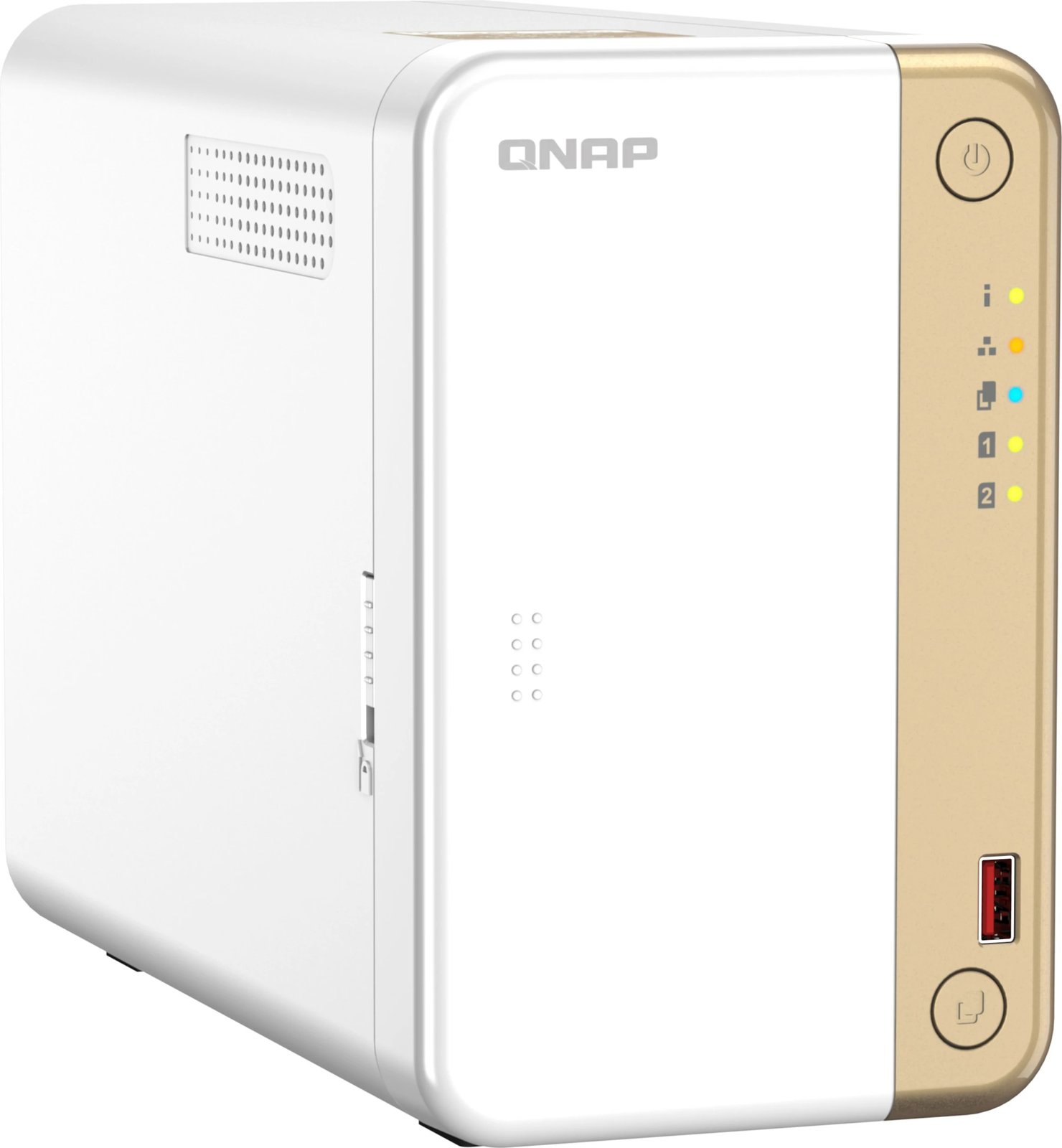 NAS QNAP TS-262, Intel Celeron N4505, 4GB RAM, Tower, QTS, bardhë/ari