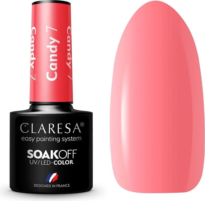 Llak për thonj Claresa Soak Off UV/LED Candy Hybrid për femra 7.5g